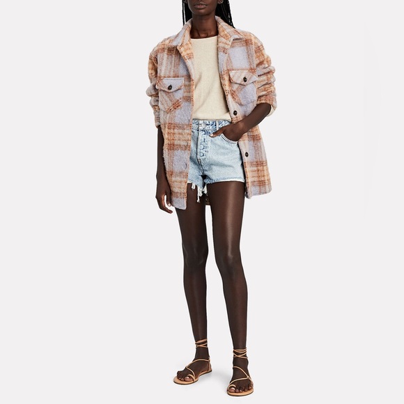 Andamane Evita Checked Shirt Jacket L - Picture 5 of 5